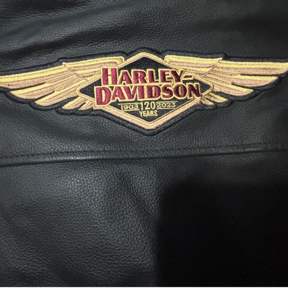 Harley Davidson 120th Anniversary Nostalgia
Triple Vent Women's Leather Jacket - Picture 5 of 15
